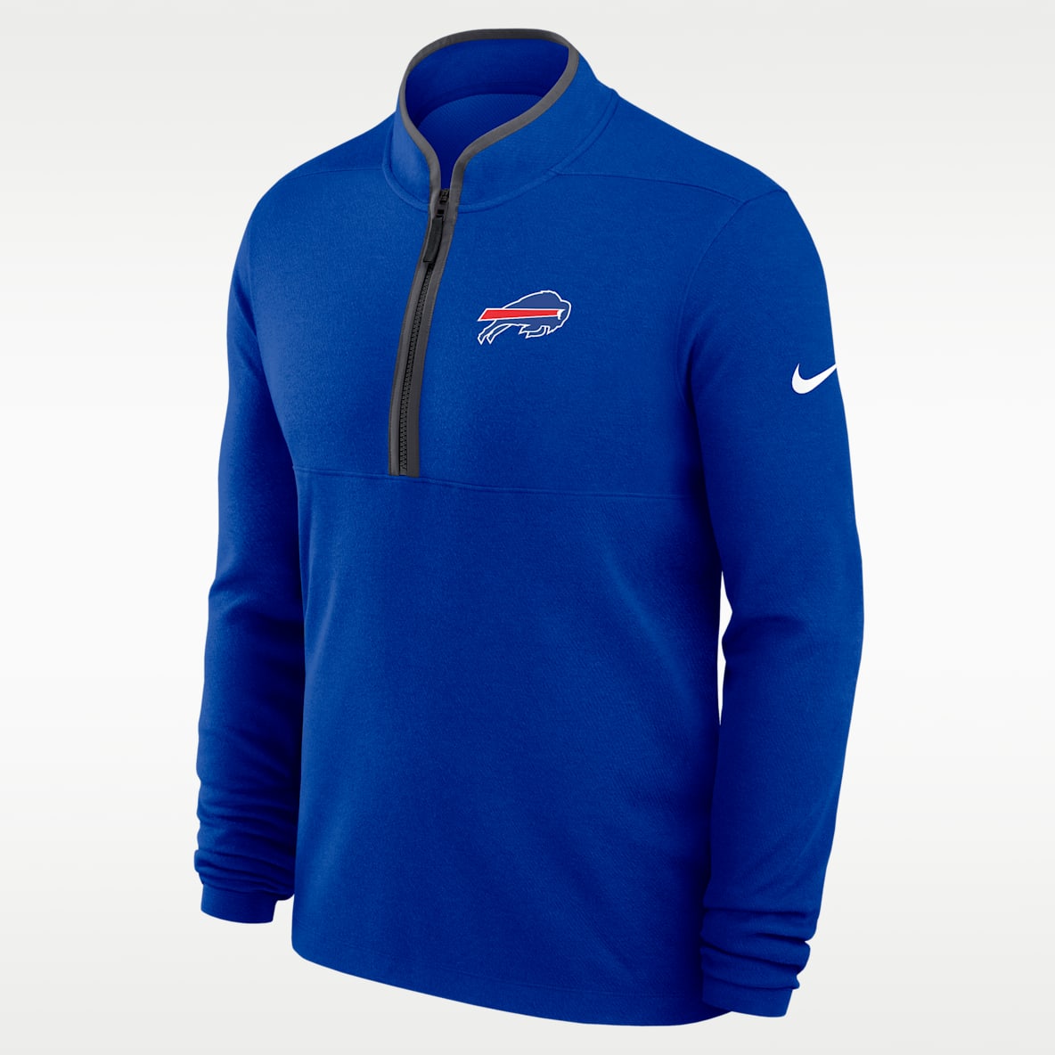 Buffalo Bills Logo Victory Men's Nike Dri-FIT NFL 1/2-Zip Long-Sleeve Top
