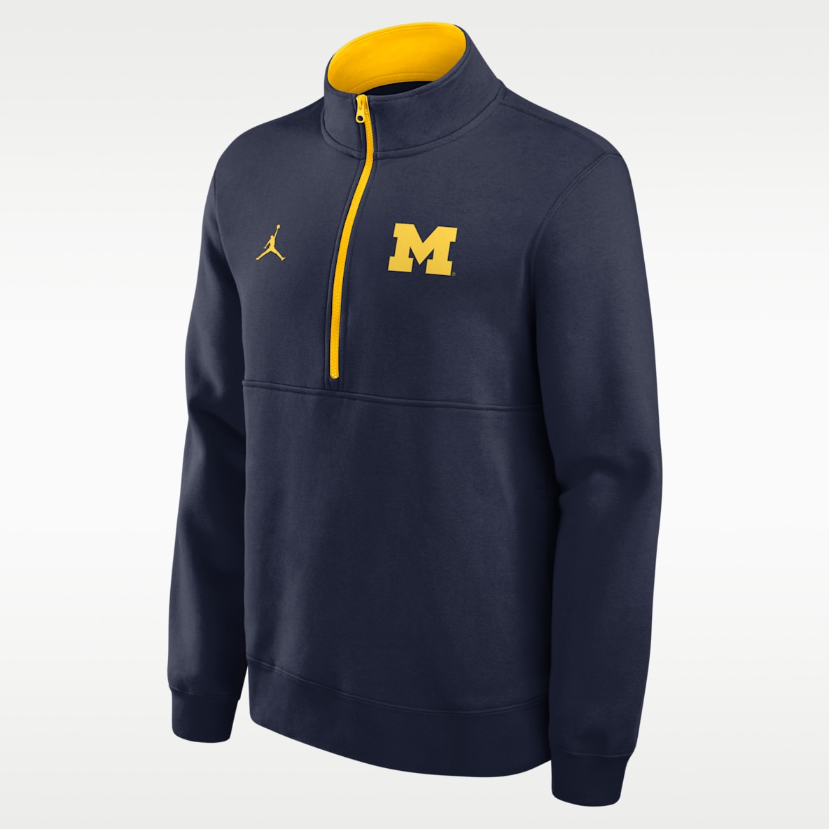 Michigan Primetime Primary Logo Men's Jordan Brand College 1/2-Zip Crew