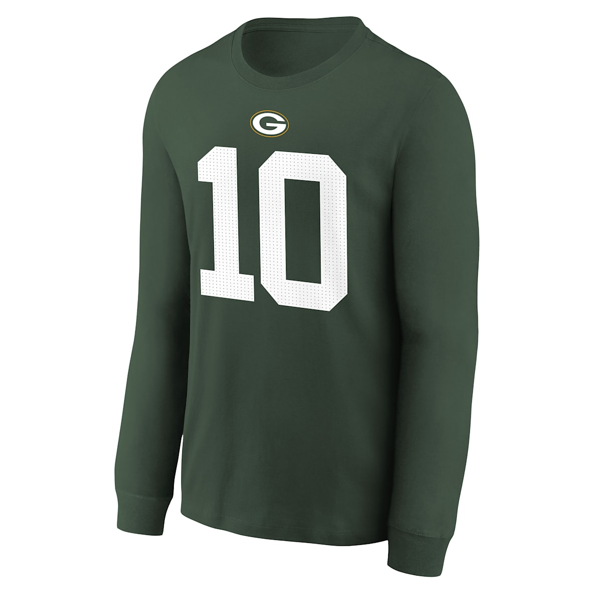 Jordan Love de los Green Bay Packers Playera de manga larga de la NFL para niños talla grande
