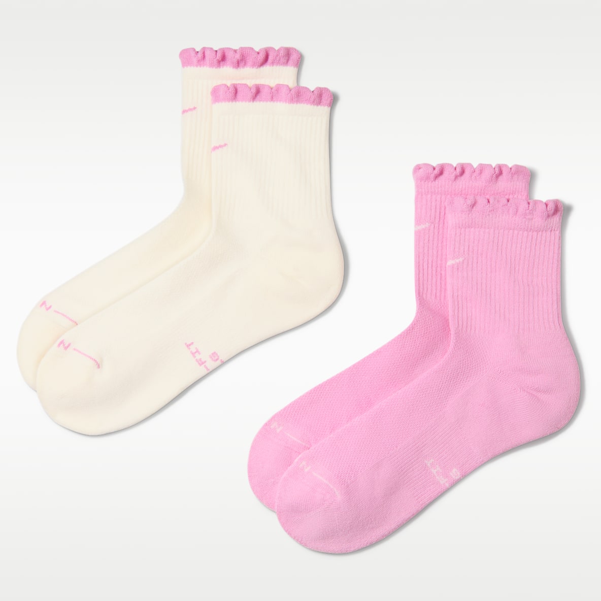 Nike Everyday Elevated Scallop Micro-Crew Socks (2 Pairs)