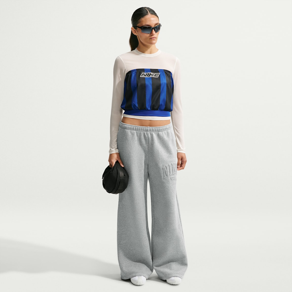 Nike Studio Fleece Medium Weight Women's Mid-Rise Wide-Leg Trousers