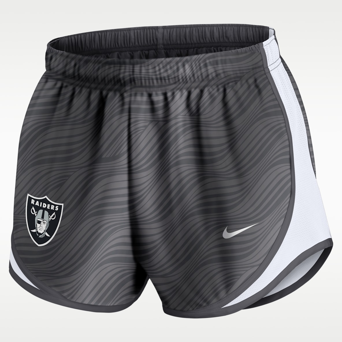 Las Vegas Raiders Tempo Shorts Nike Dri-FIT de la NFL para mujer