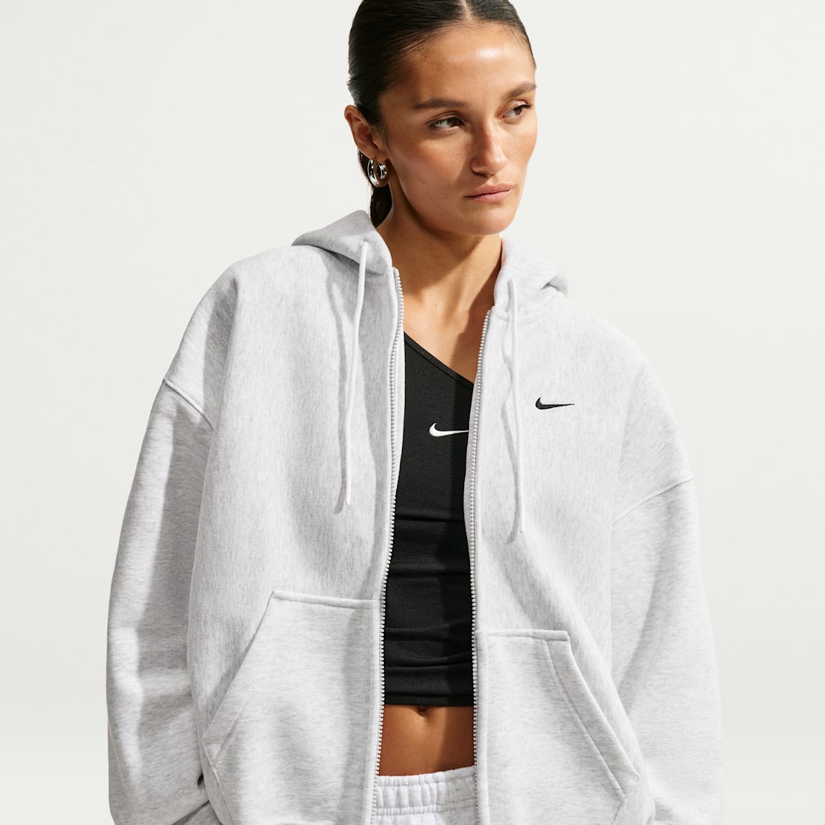 Nike Studio Fleece Heavyweight Sweat oversize à capuche et zip pour femme