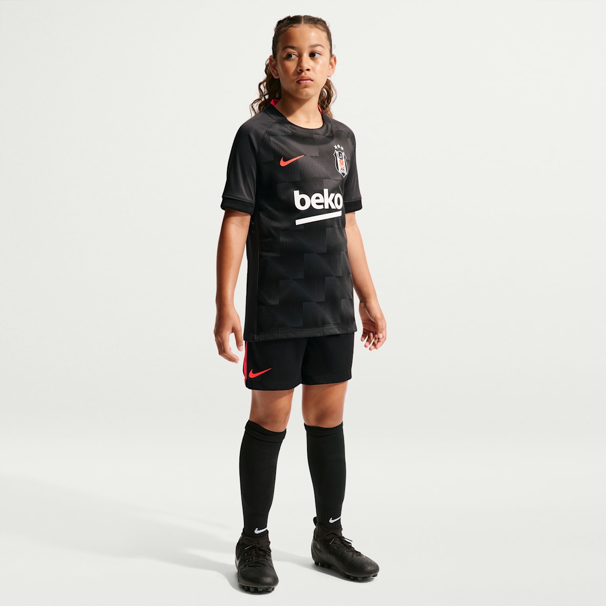 Beşiktaş J.K. Fotbollsshorts Nike i stickat material för ungdom