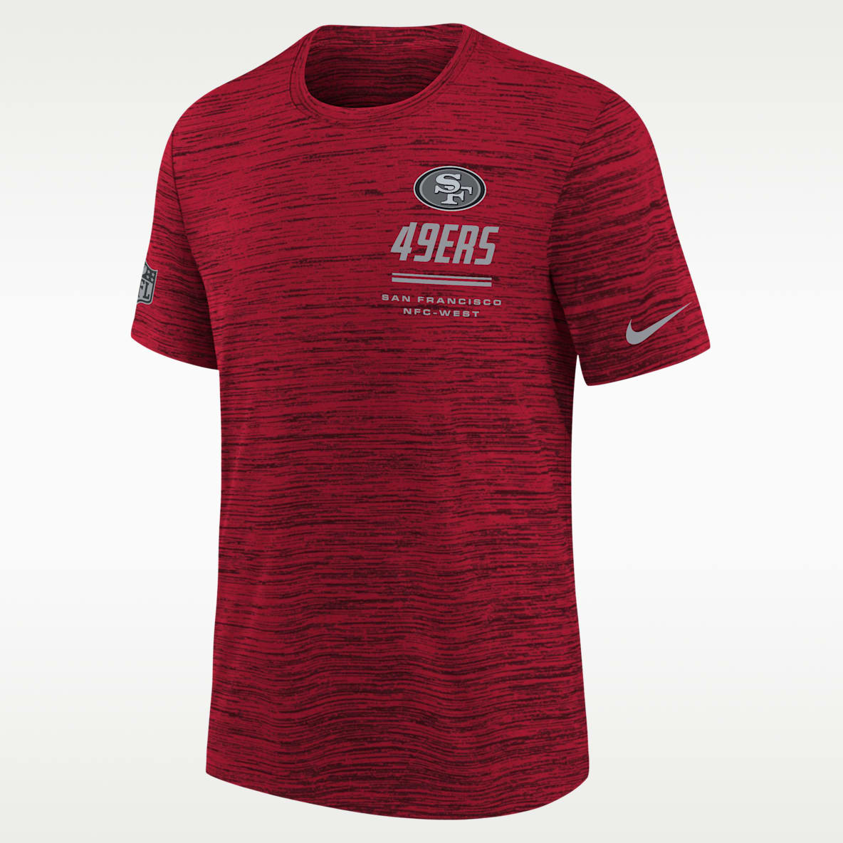 San Francisco 49ers Sideline Team Issue Velocity Big Kids' Nike Dri-FIT NFL T-Shirt