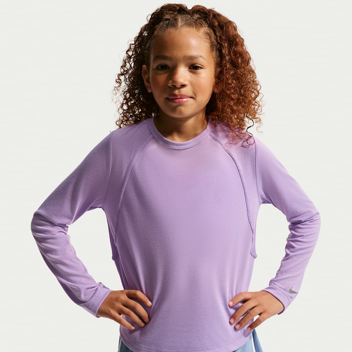 Nike Tempo Playera de correr de manga larga Dri-FIT para niña talla grande