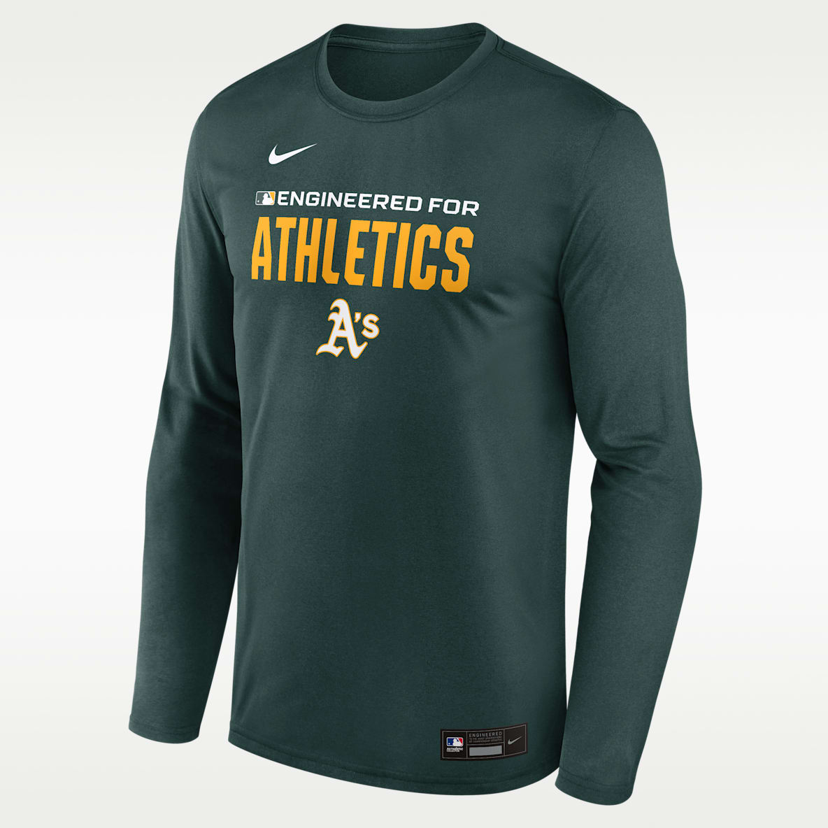 Athletics Authentic Collection Team Issue Men's Nike Dri-FIT MLB Long-Sleeve T-Shirt