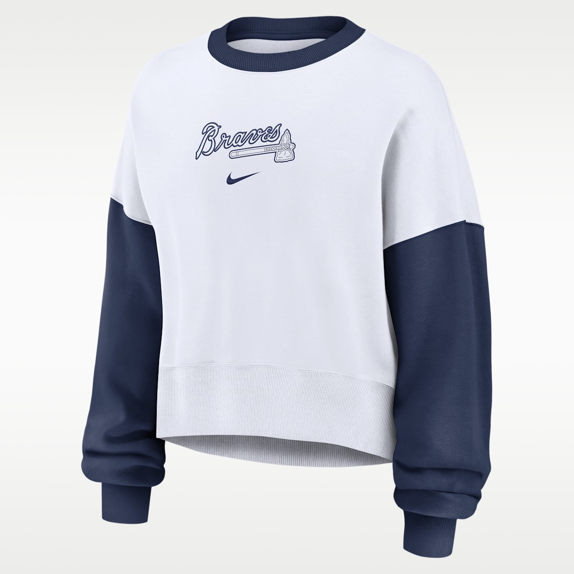Atlanta Braves Primary Women's Nike MLB Pullover Crew