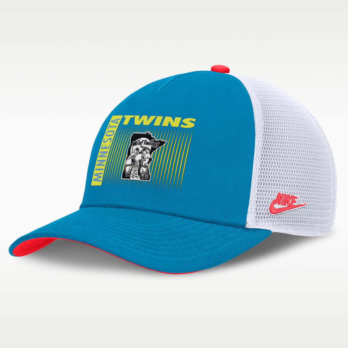 Minnesota Twins Neon 90s Rise Men's Nike Dri-FIT MLB Trucker Adjustable Hat