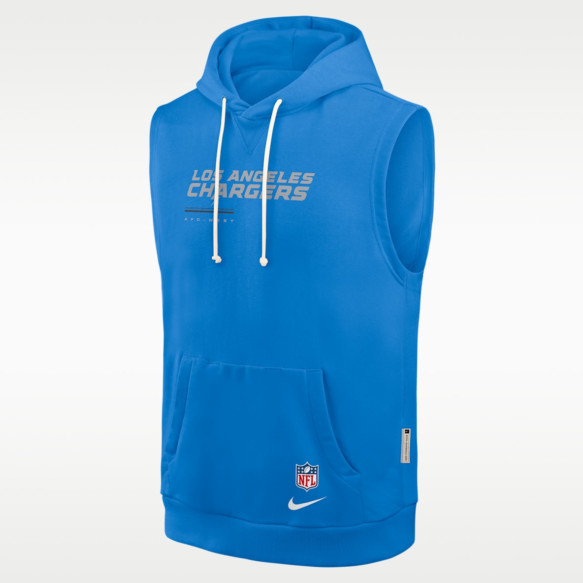 Los Angeles Chargers Sideline Men's Nike Dri-FIT NFL Sleeveless Pullover Hoodie