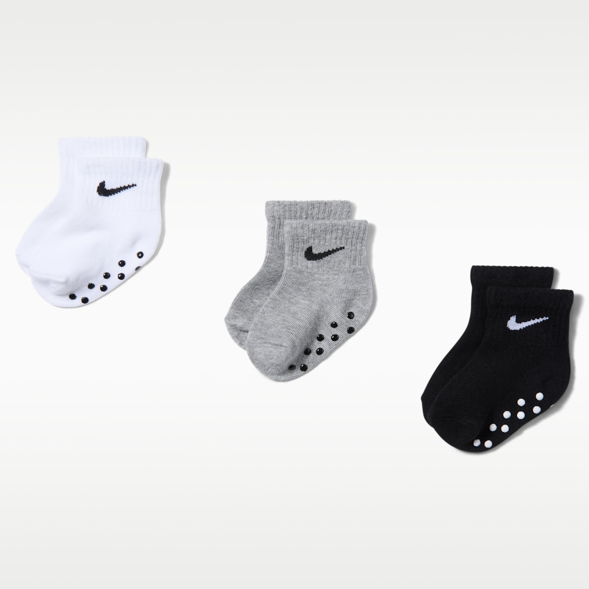 Nike Baby Core Swoosh Gripper Socks (3 Pairs)
