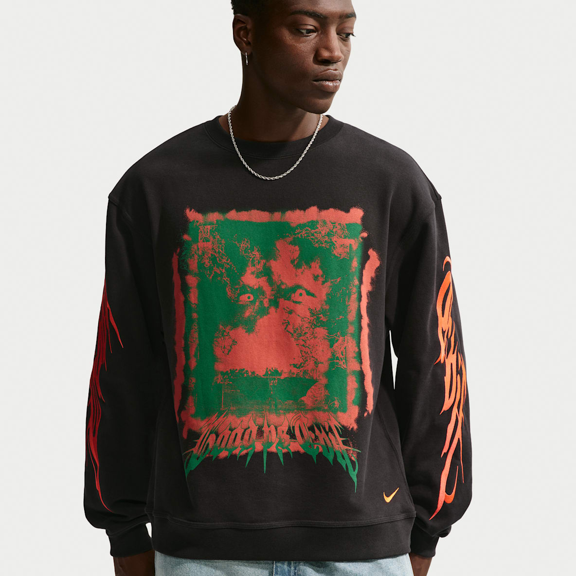 Nike "Your Message Here" Sweat à col ras-du-cou en tissu Fleece pour homme