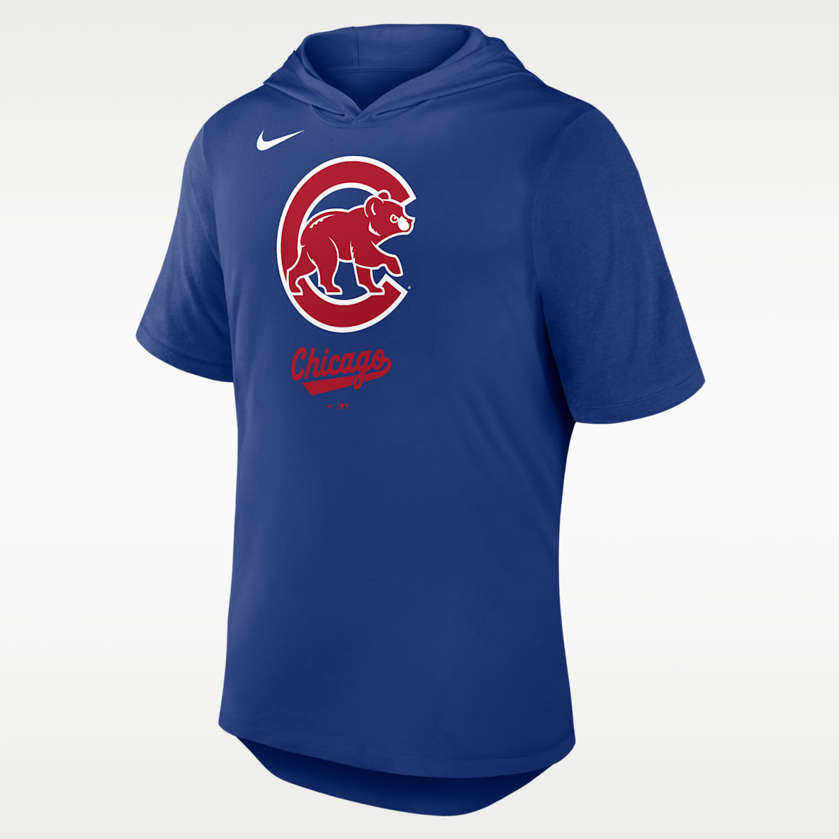 Chicago Cubs Logo Men's Nike Dri-FIT MLB Hooded T-Shirt