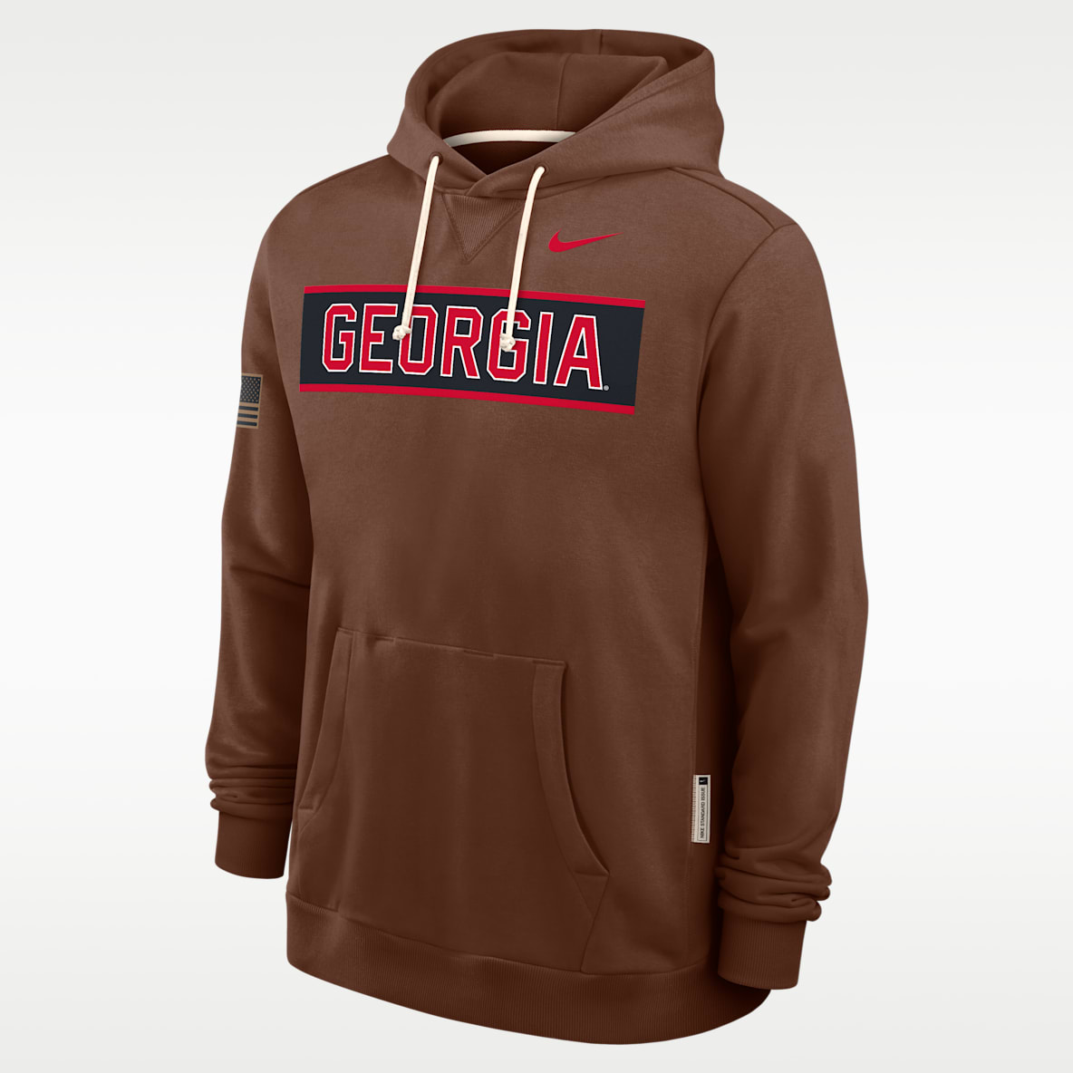 Georgia 2026 Military Appreciation Standard Issue Sudadera con gorro sin cierre universitaria Nike Dri-FIT para hombre