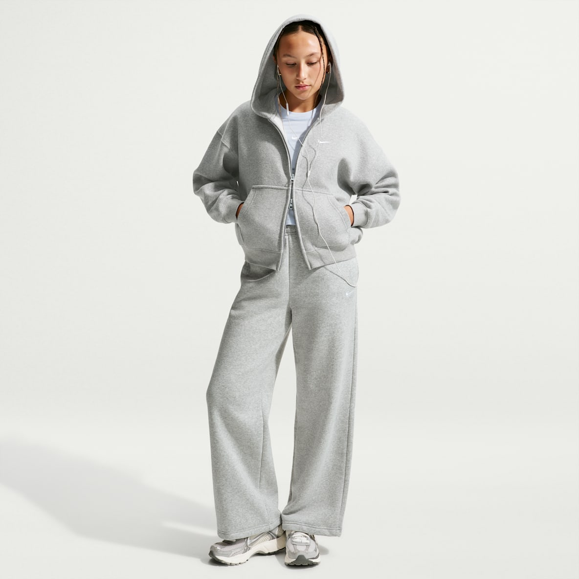 Nike Sportswear Studio Fleece Girls' Open-Hem Trousers