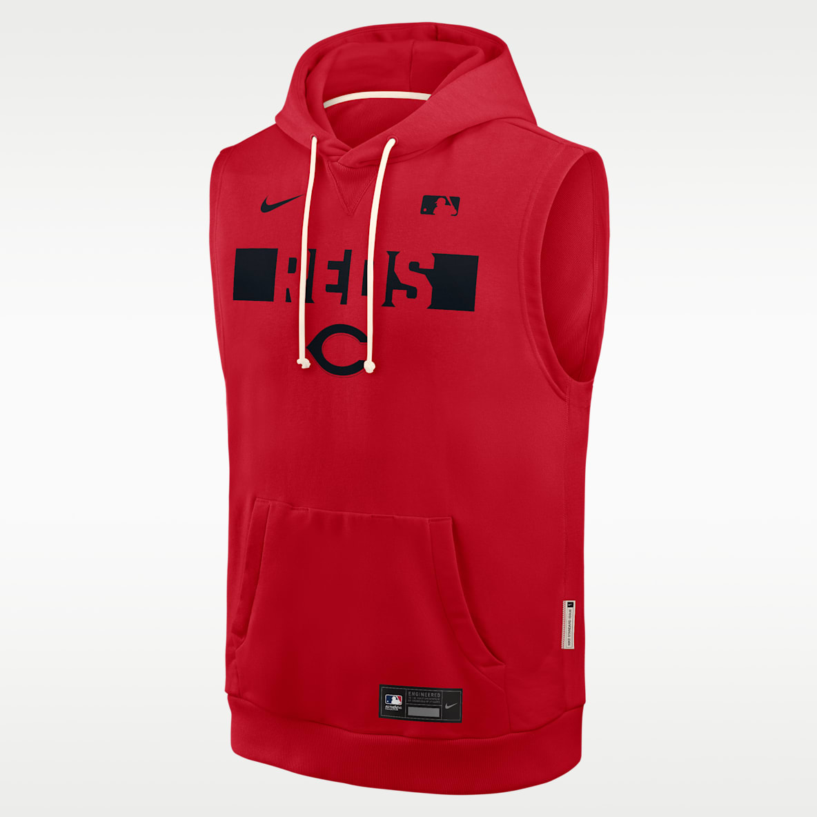 Cincinnati Reds Authentic Collection Standard Issue Men's Nike Dri-FIT MLB Sleeveless Pullover Hoodie