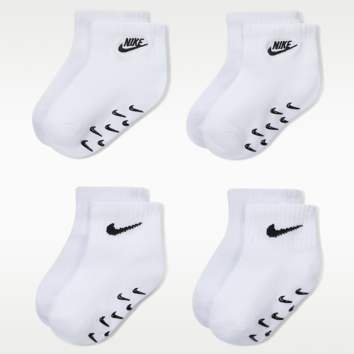 Nike Baby Logo Gripper Socks (4 Pairs)