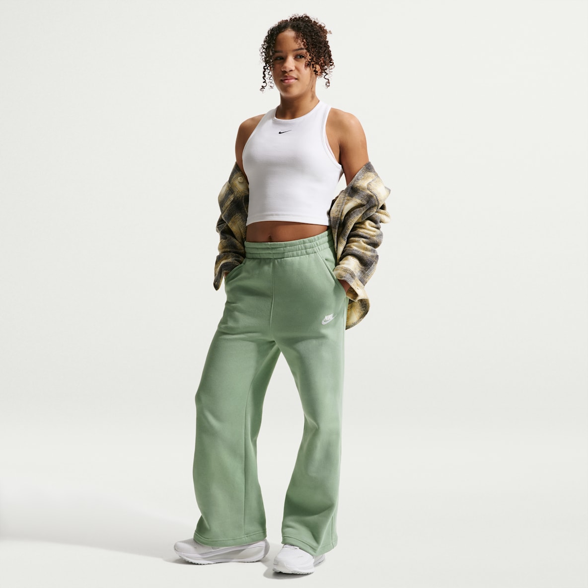 Nike Sportswear Club Fleece Girls' Wide-Leg Trousers