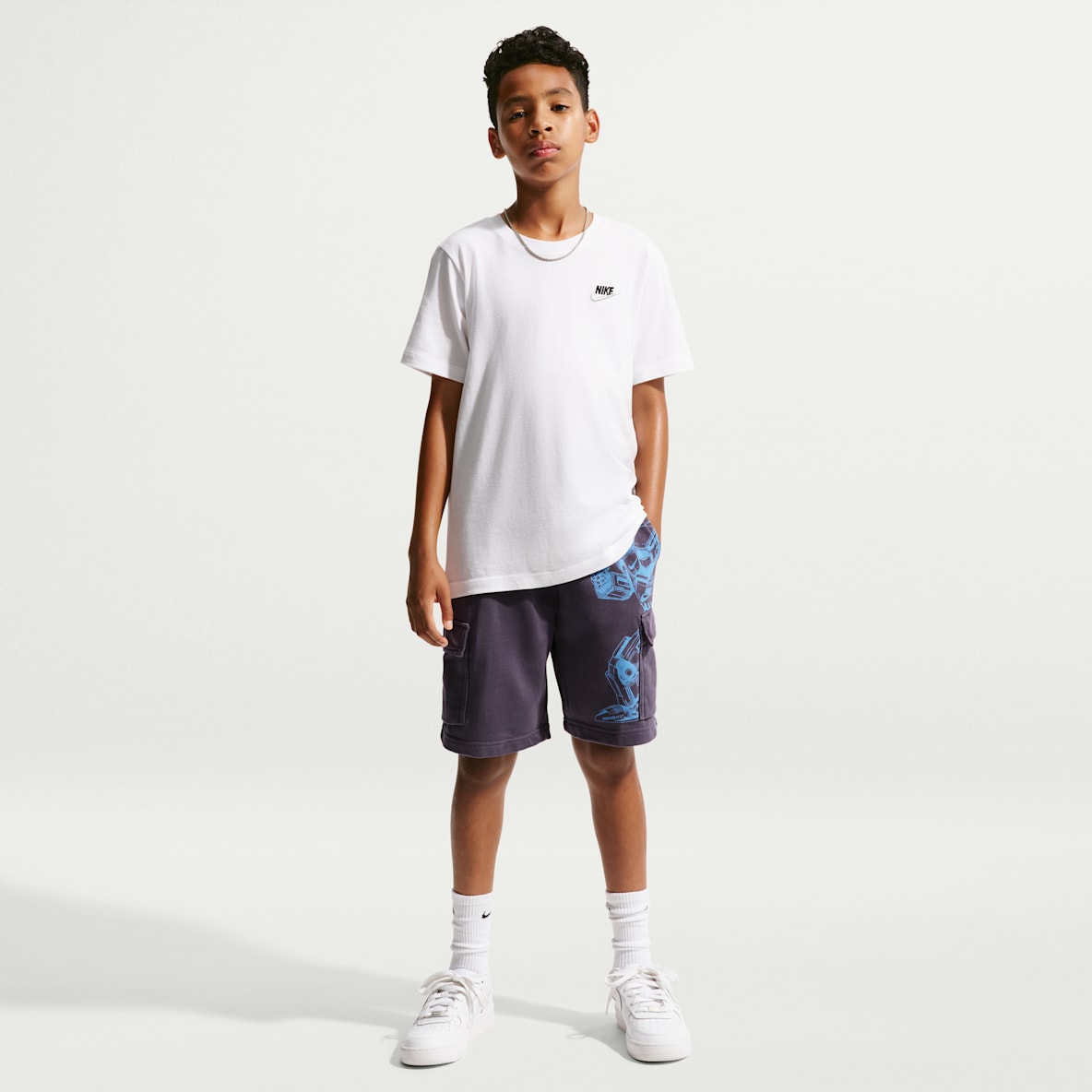 Nike Sportswear Club Big Kids' French Terry Cargo Shorts