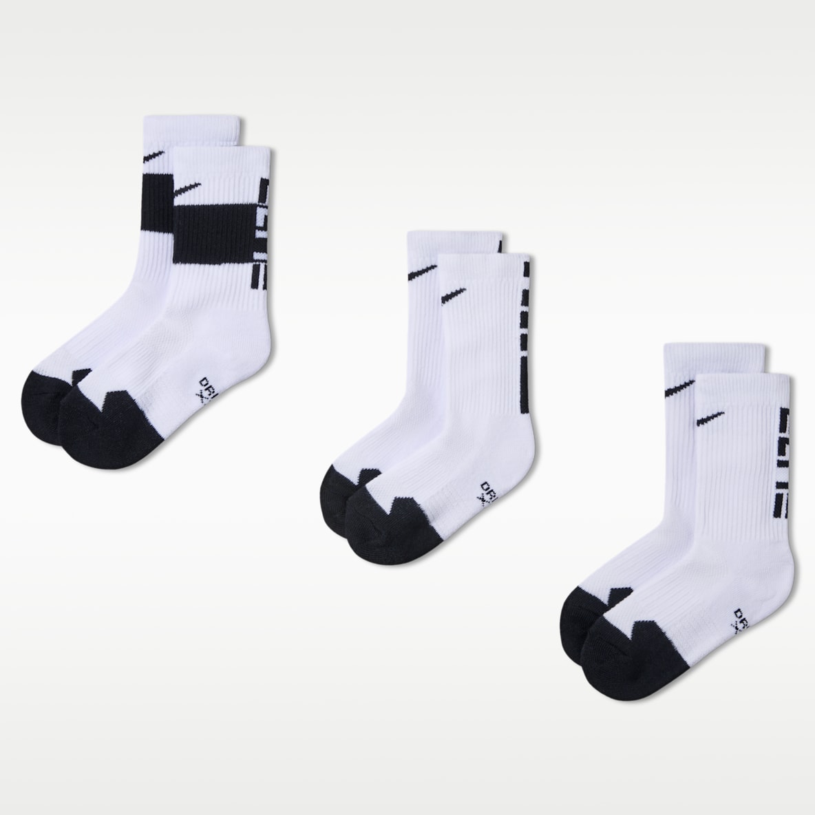 Nike Dri-FIT Elite Little Kids' Crew Socks (3 Pairs)
