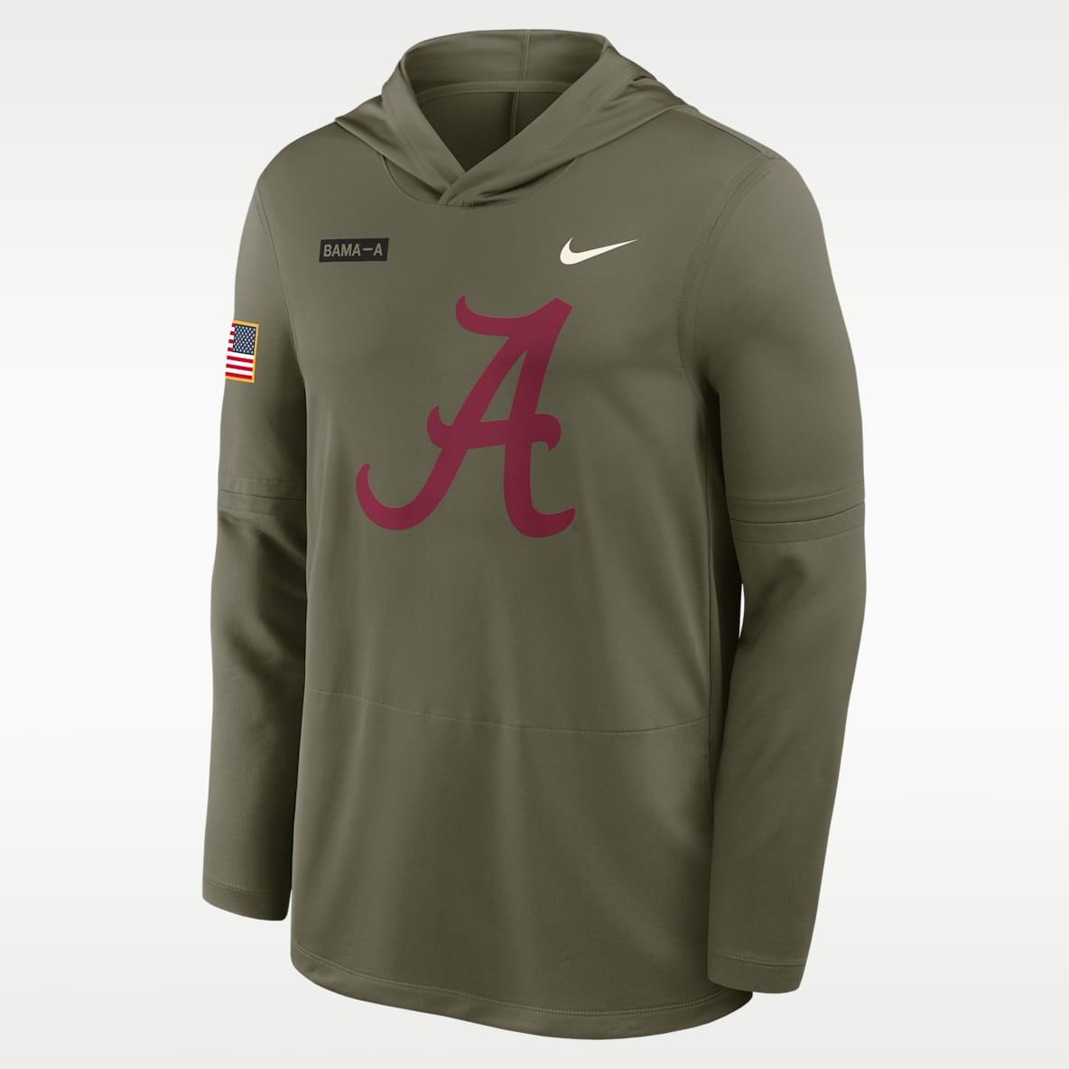 Alabama 2025 Military Appreciation Men's Nike Dri-FIT College Long-Sleeve Hooded Top