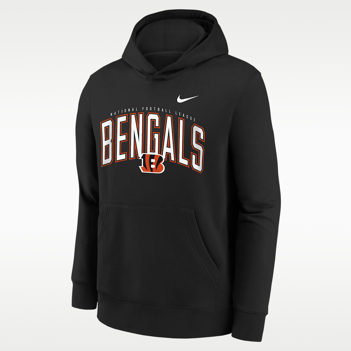 Cincinnati Bengals Essentials Club Logo Arch Big Kids' Nike NFL Pullover Crew