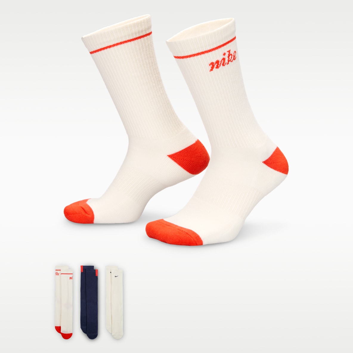 Nike Everyday Plus ถุงเท้าข้อยาวลดแรงกระแทก (3 คู่)