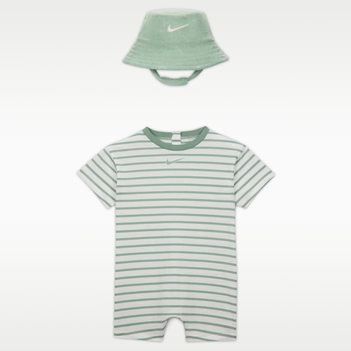 Nike Baby Short Sleeve Romper with Bucket Hat