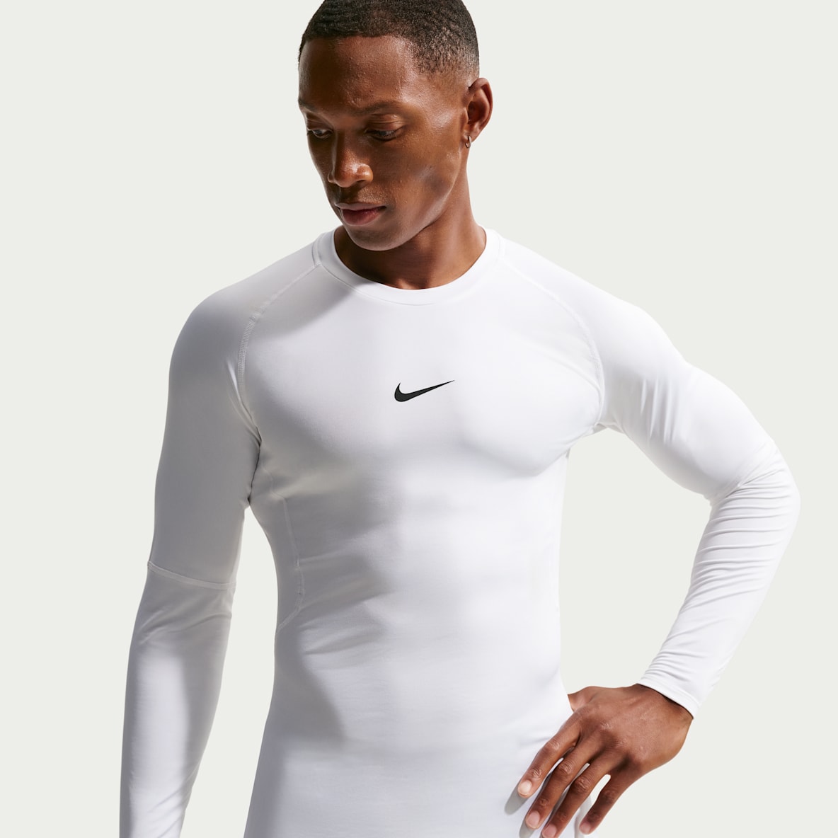 Nike Pro Dri-FIT strakke fitnesstop met lange mouwen voor heren