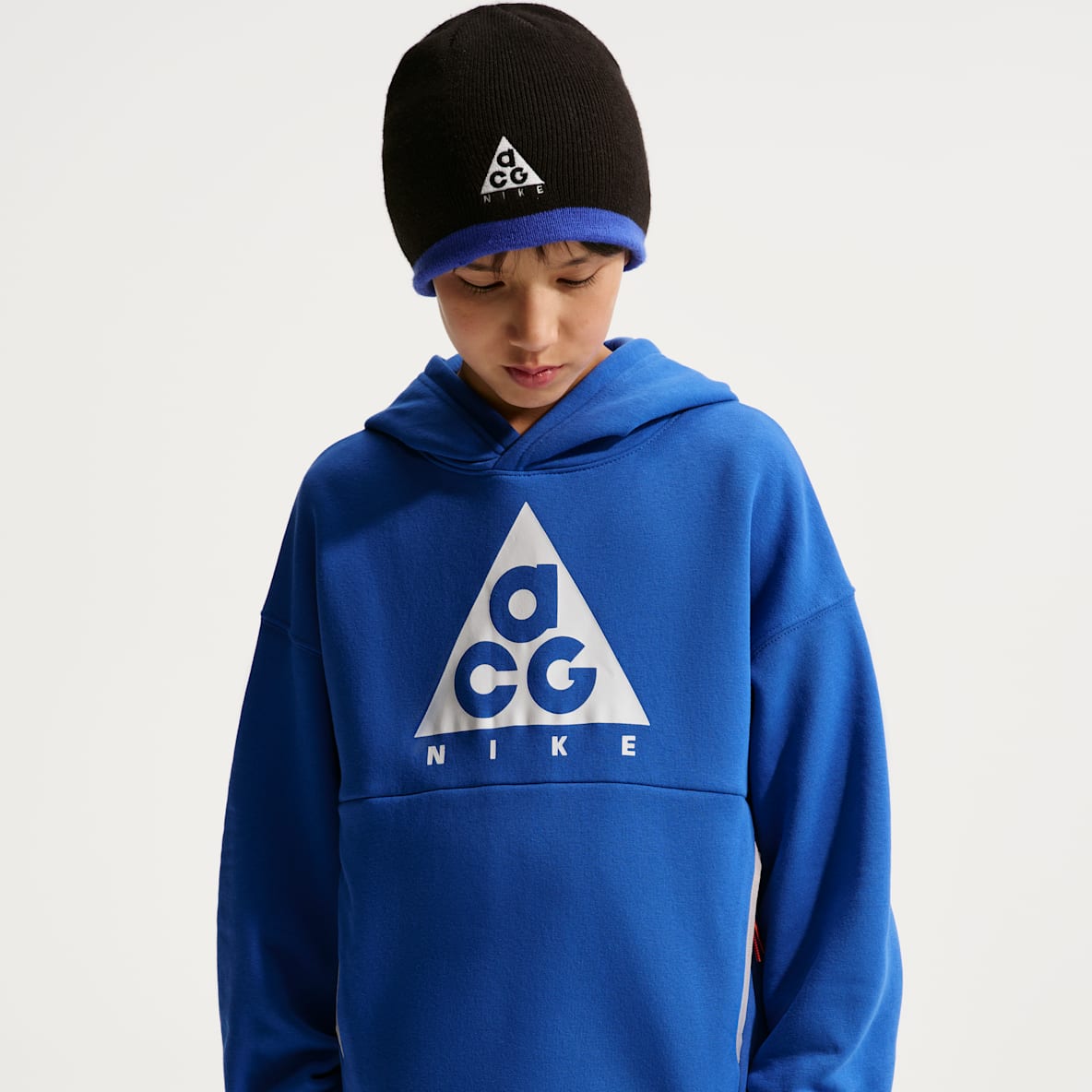 Nike ACG Sudadera con gorro de tejido Fleece para niños talla grande