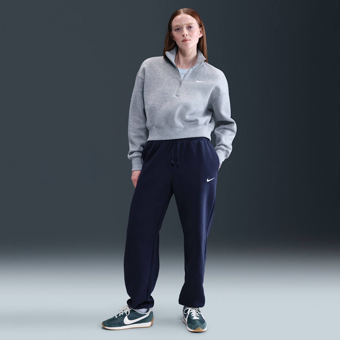 Nike Sportswear Phoenix Fleece Pants de entrenamiento oversized de tiro alto para mujer