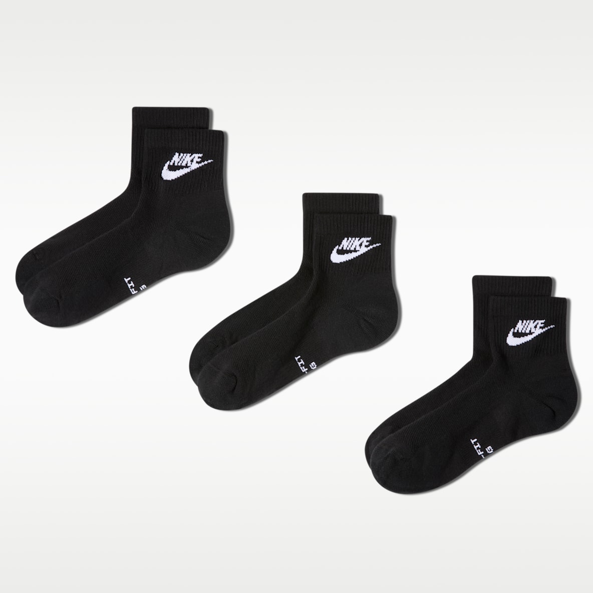 Nike Everyday Elevated 過踝襪 (3 雙)