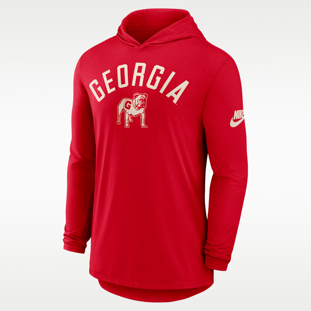 Georgia Legacy Arch Men's Nike Dri-FIT College Long-Sleeve Hooded T-Shirt