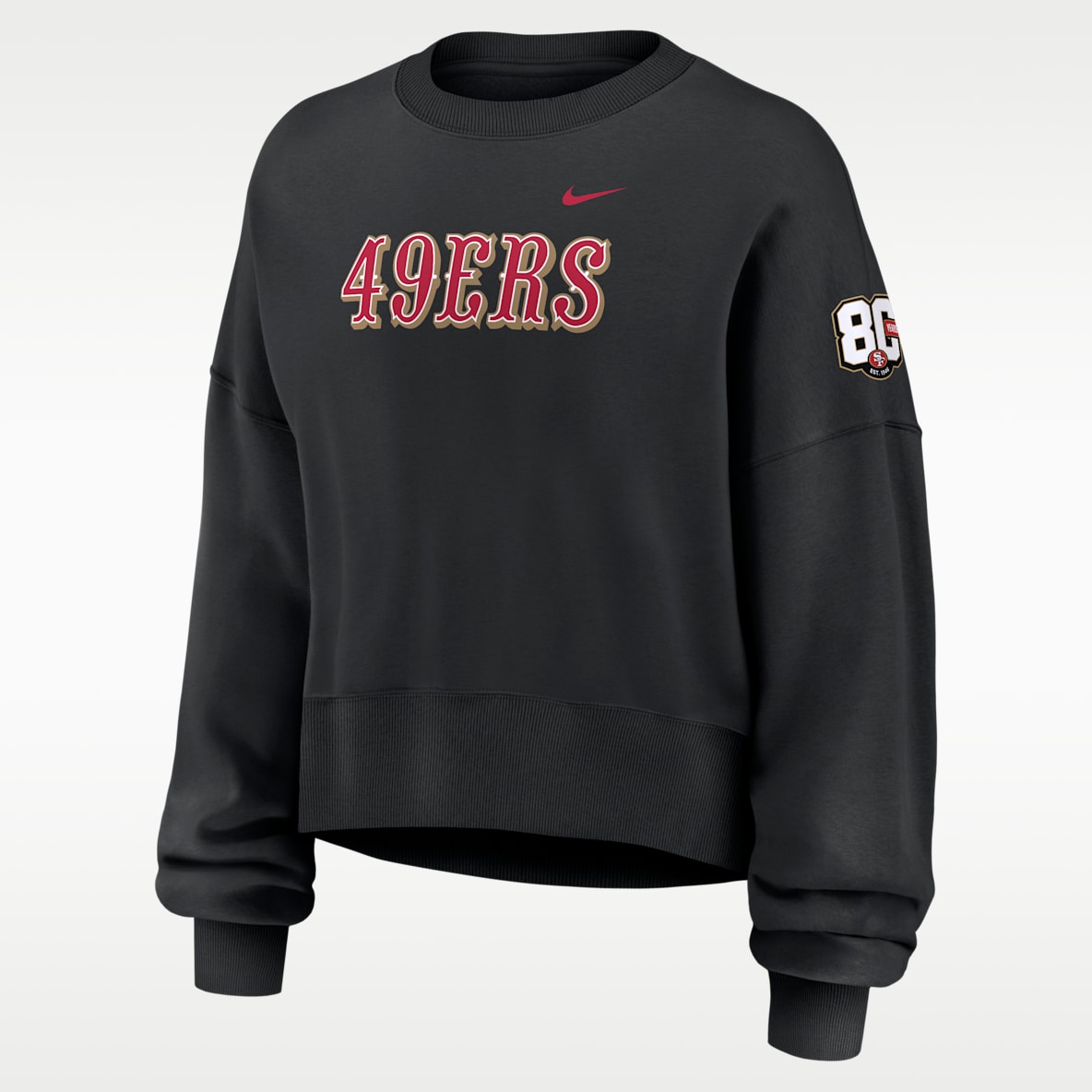 San Francisco 49ers 80th Anniversary Phoenix Women's Nike NFL Pullover Crew