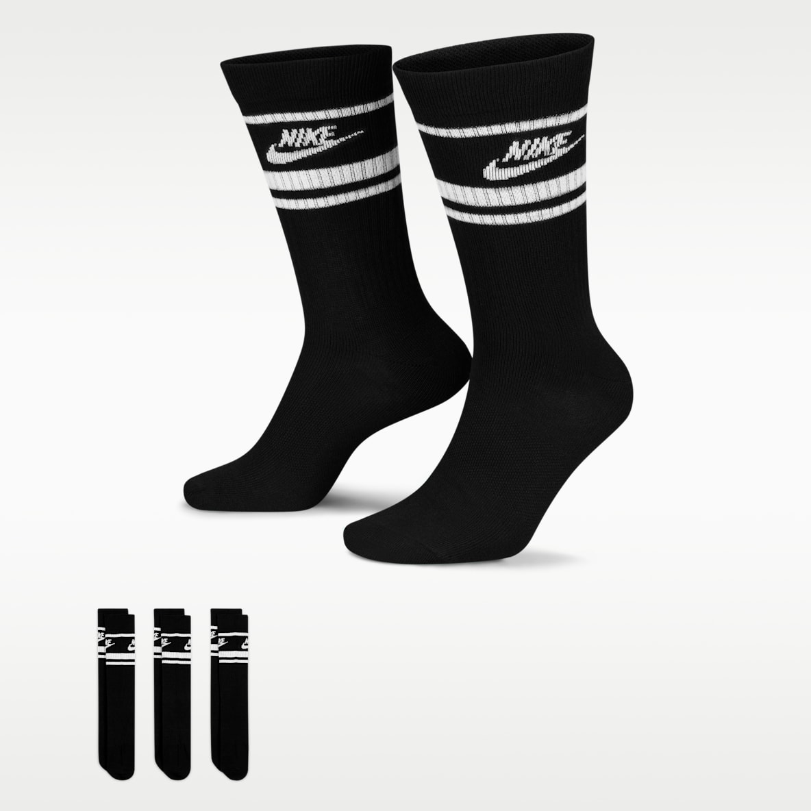 Nike Sportswear Dri-FIT Everyday Essential Calze di media lunghezza (3 paia)