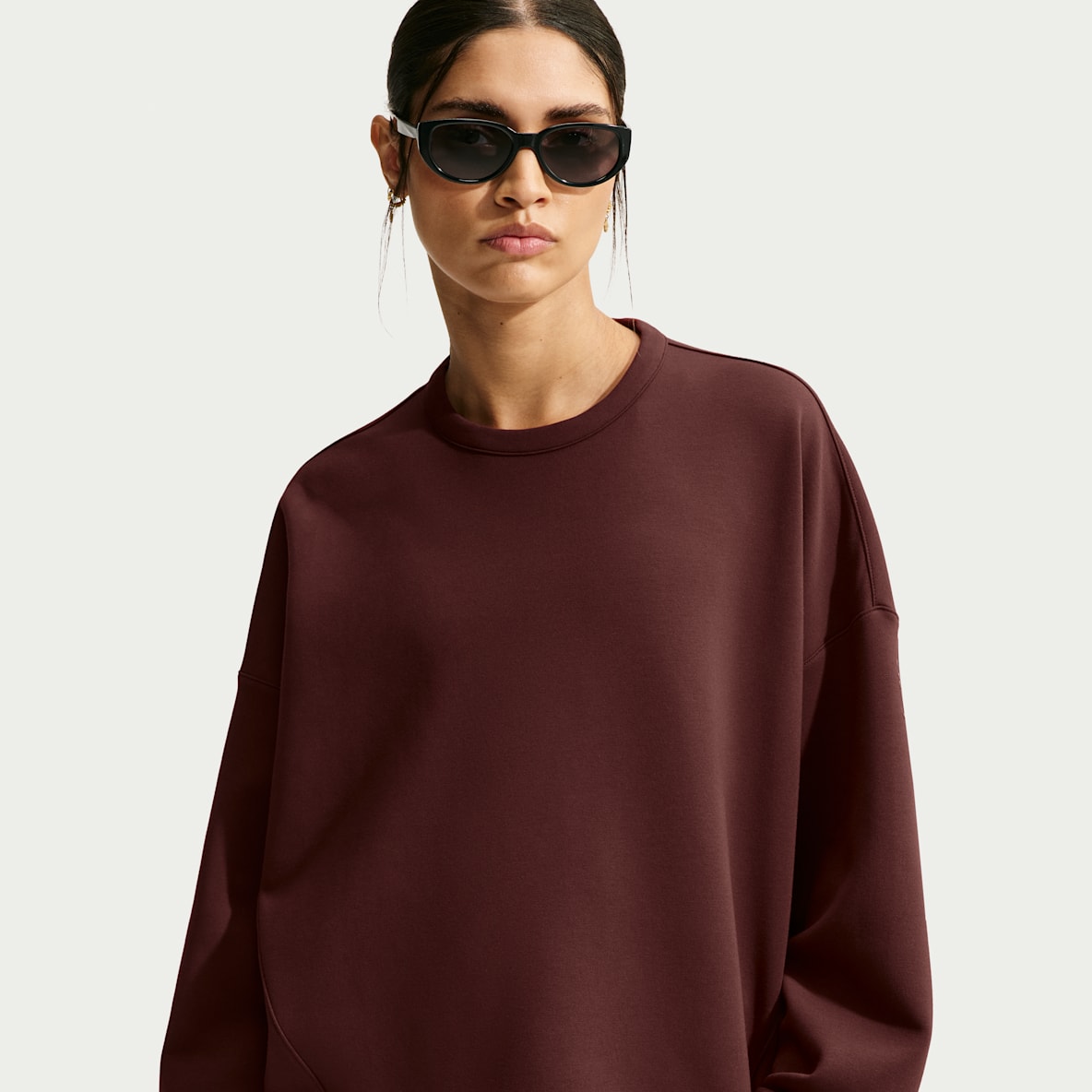 Nike 24.7 ImpossiblySoft Top oversize a girocollo Dri-FIT – Donna