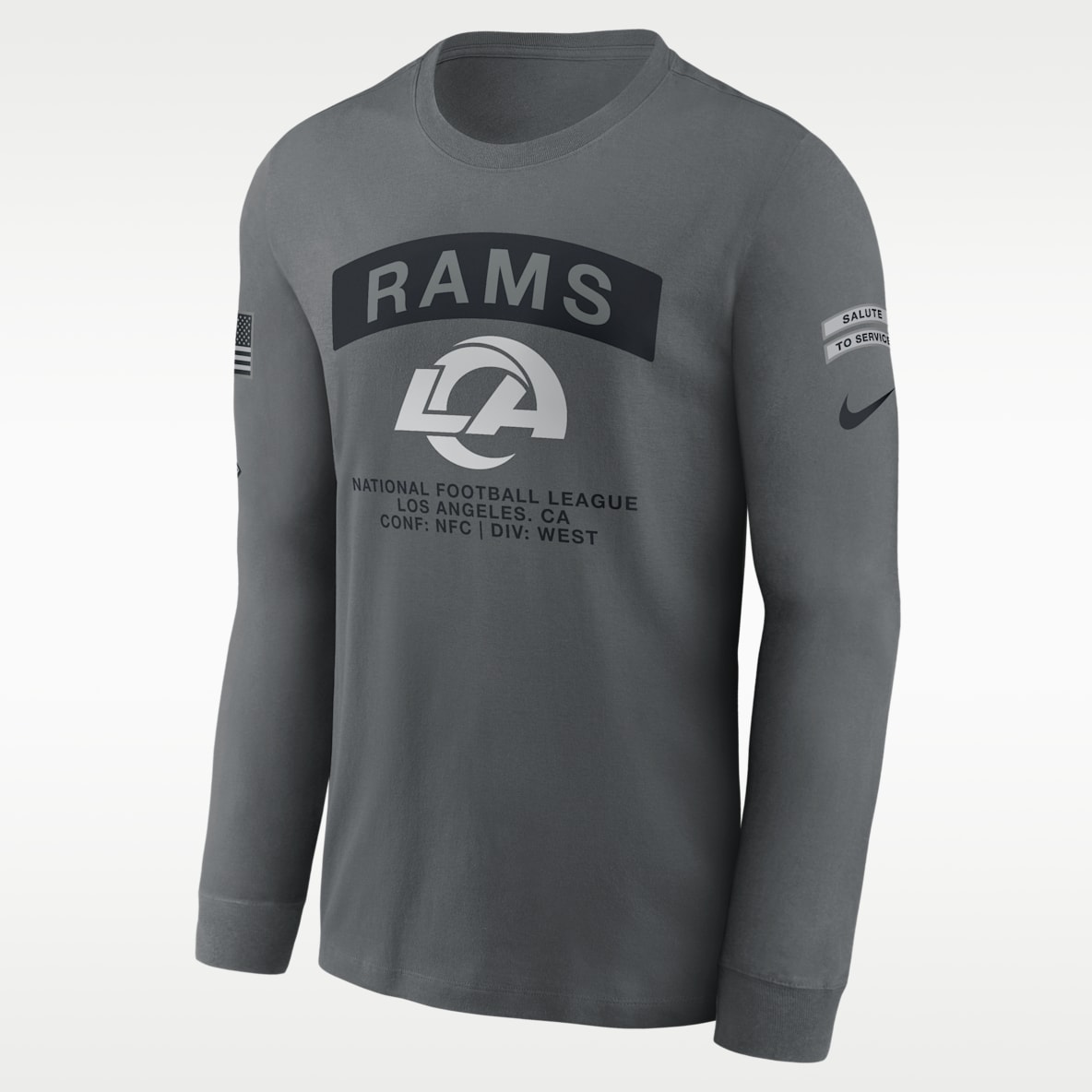 Los Angeles Rams Salute to Service Men's Nike NFL Long-Sleeve T-Shirt