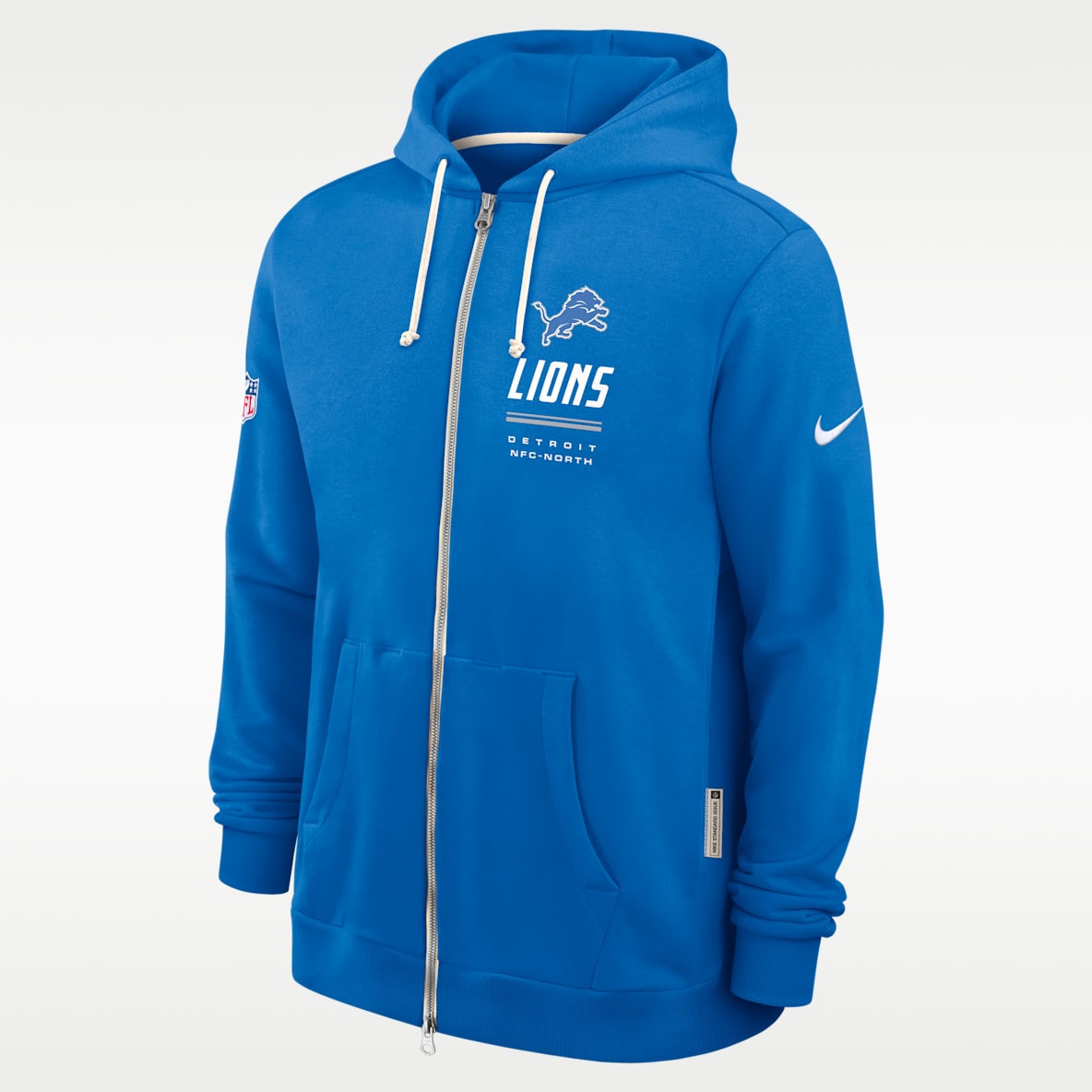Detroit Lions Sideline Standard Issue Men's Nike Dri-FIT NFL Full-Zip Hoodie