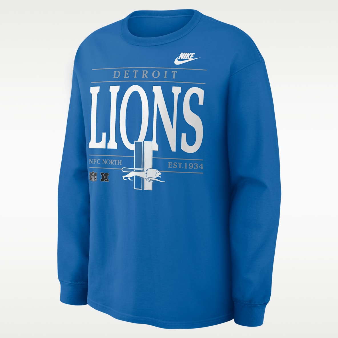 Detroit Lions Rewind Max90 Men's Nike NFL Long-Sleeve T-Shirt