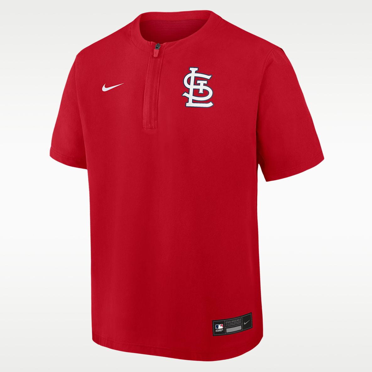St. Louis Cardinals Authentic Collection Men's Nike Dri-FIT MLB 1/4-Zip Short-Sleeve Windshirt