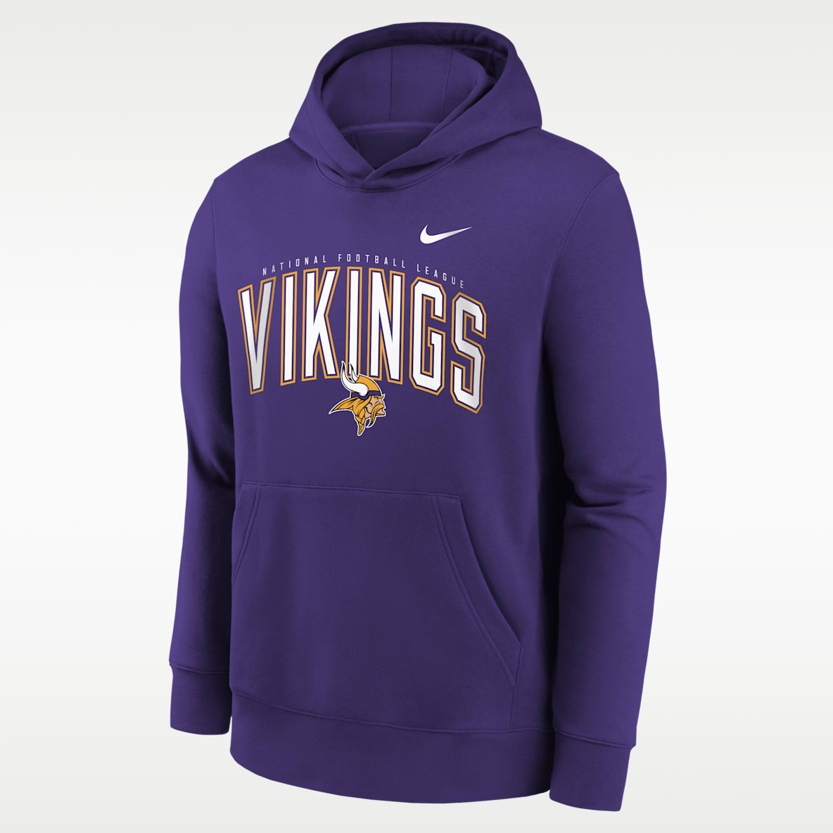 Minnesota Vikings Essentials Club Logo Arch Big Kids' Nike NFL Pullover Crew