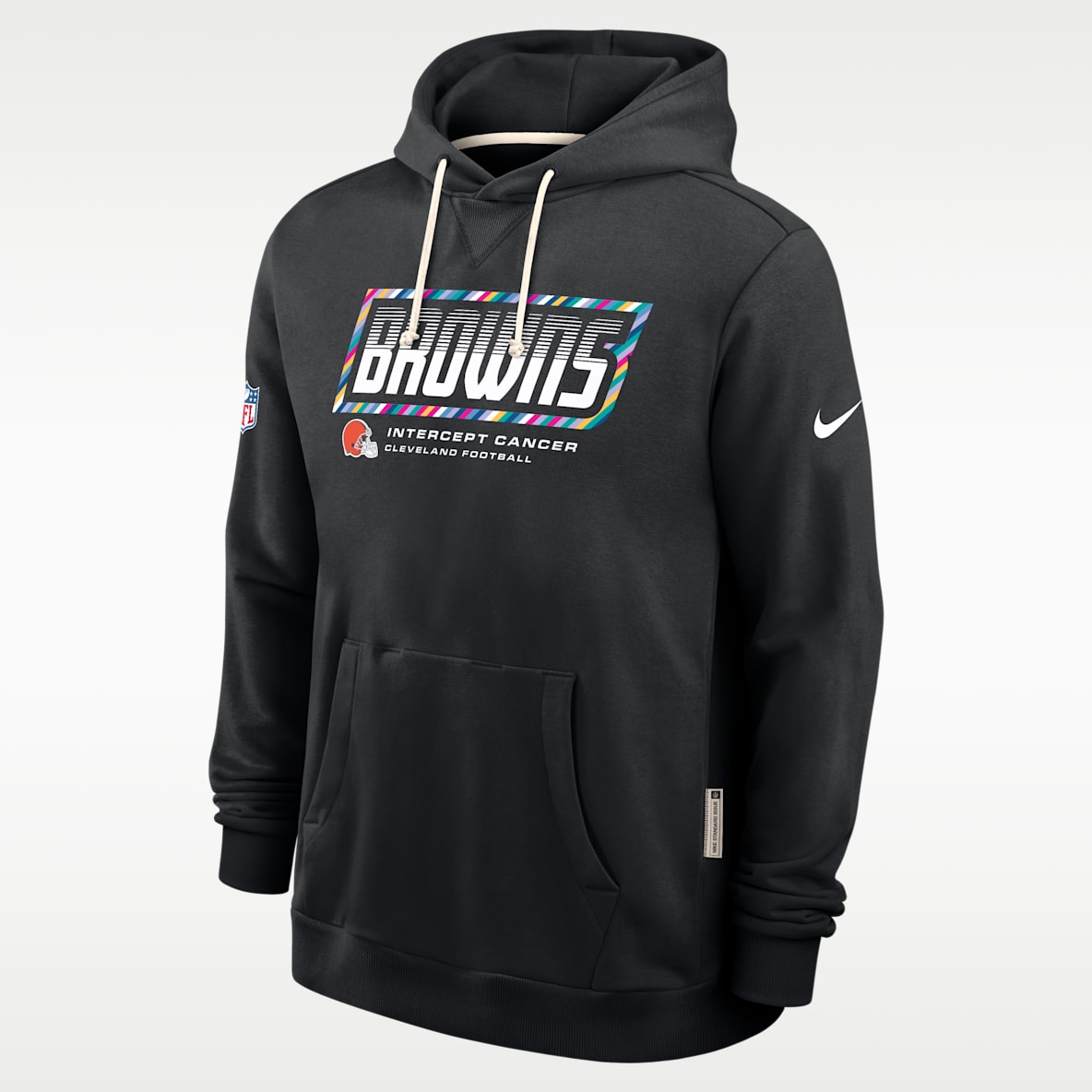 Cleveland Browns Crucial Catch Sideline Standard Issue Sudadera con gorro sin cierre Nike Dri-FIT de la NFL para hombre