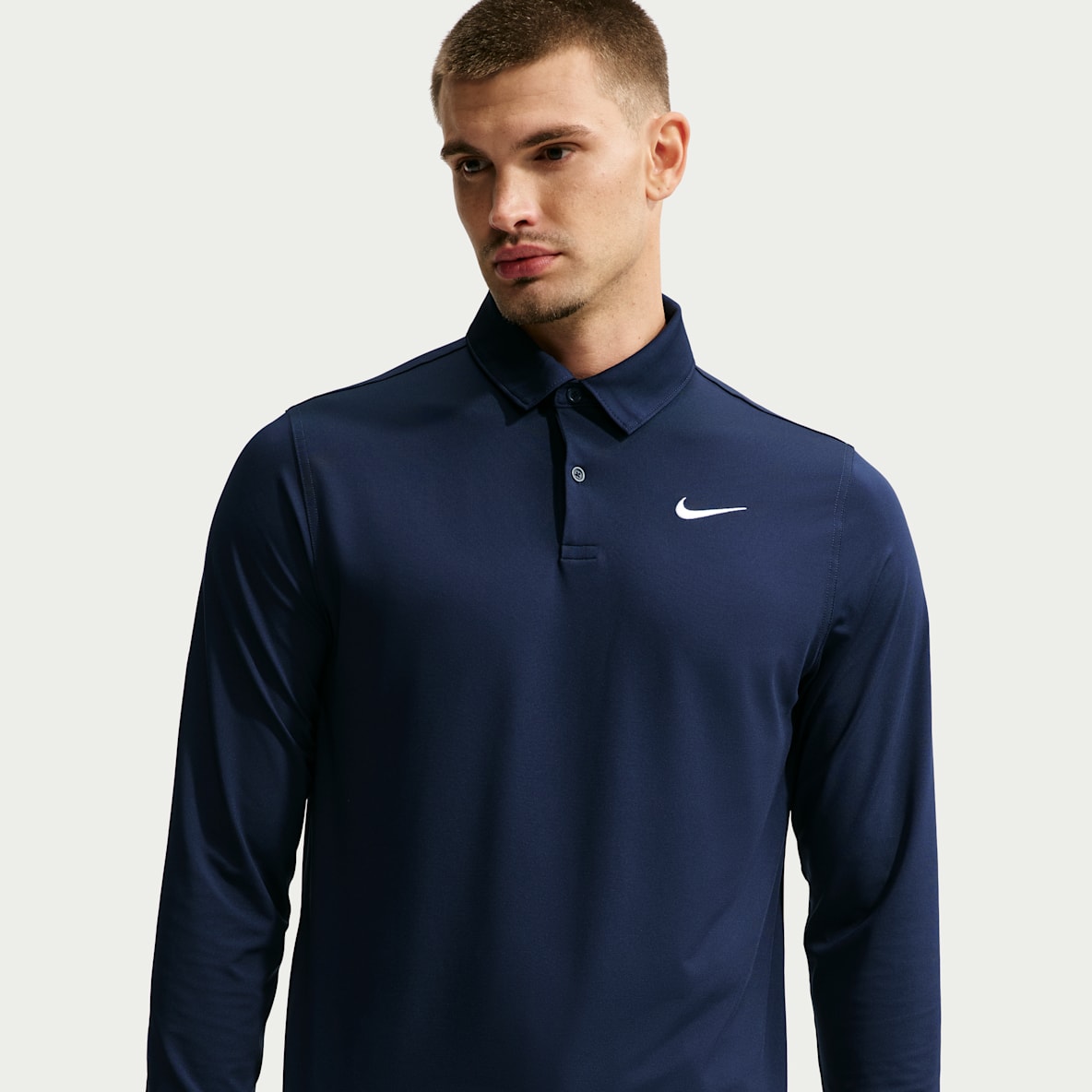 Nike Velocity Men's Dri-FIT Long-Sleeve Chest-Logo Golf Polo