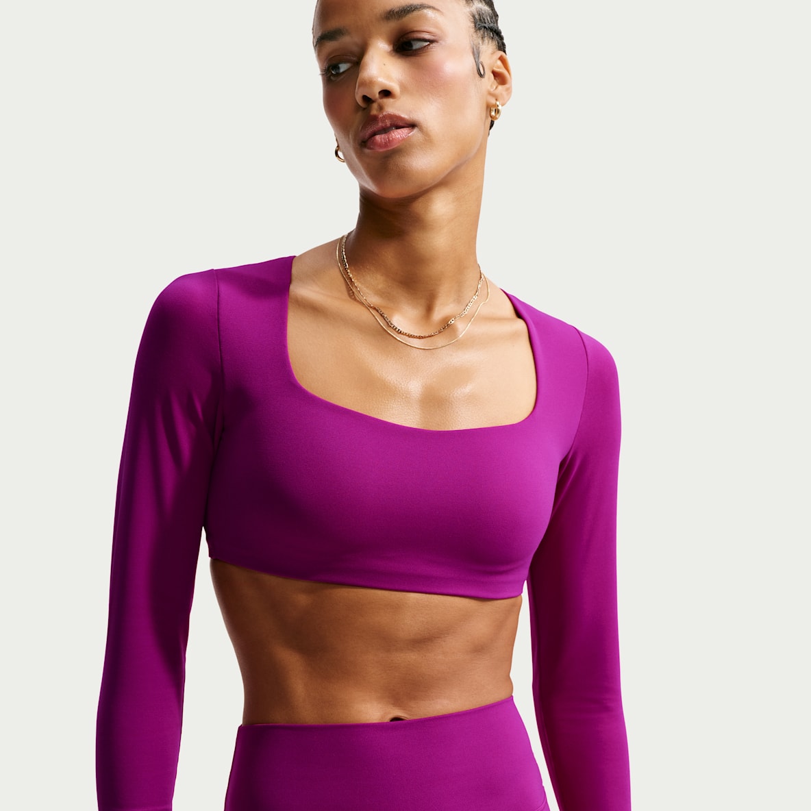 Nike Zenvy Women's Light-Support Padded Long-Sleeve Sports Bra