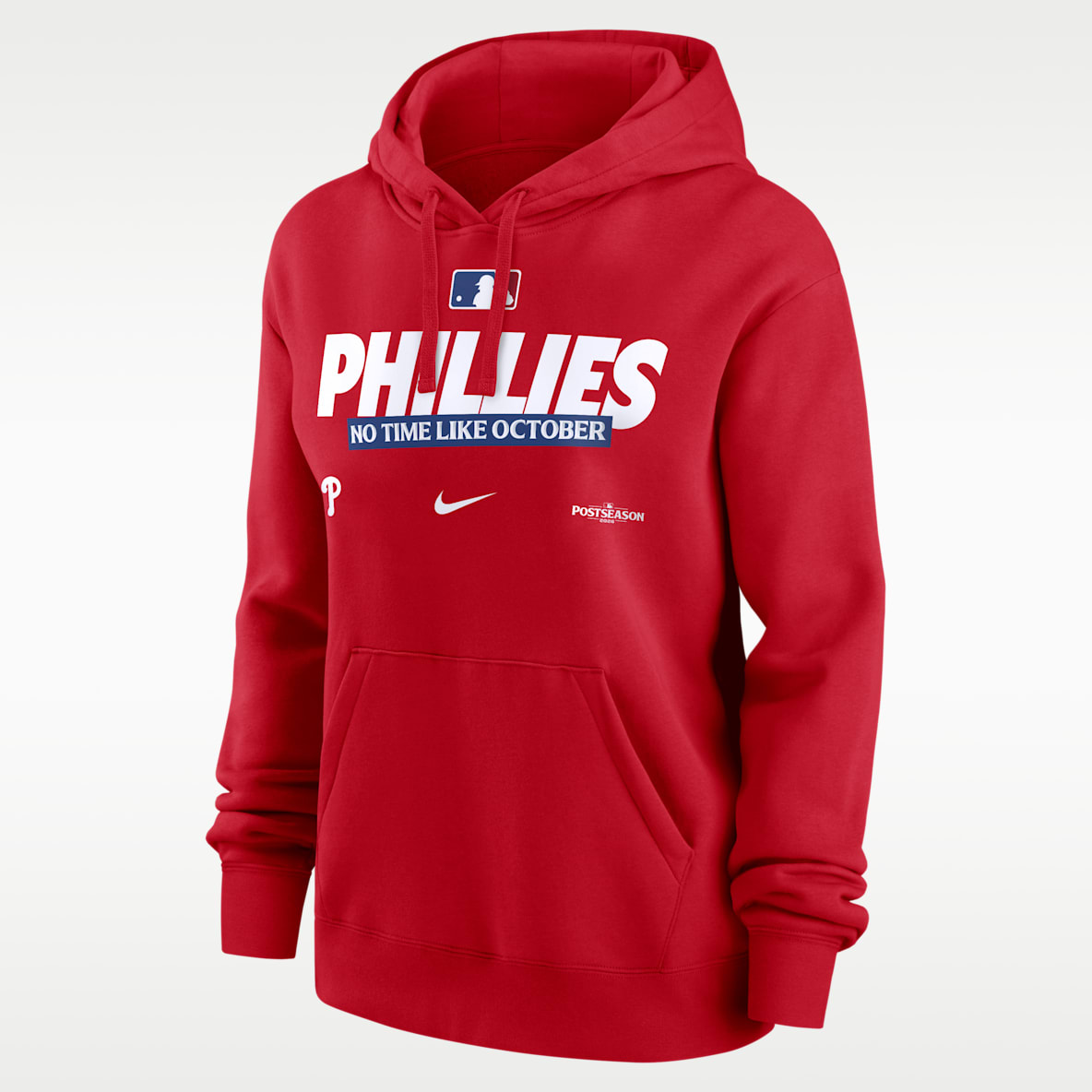 Philadelphia Phillies 2026 Postseason Authentic Collection Sudadera con gorro sin cierre Nike de la MLB para mujer