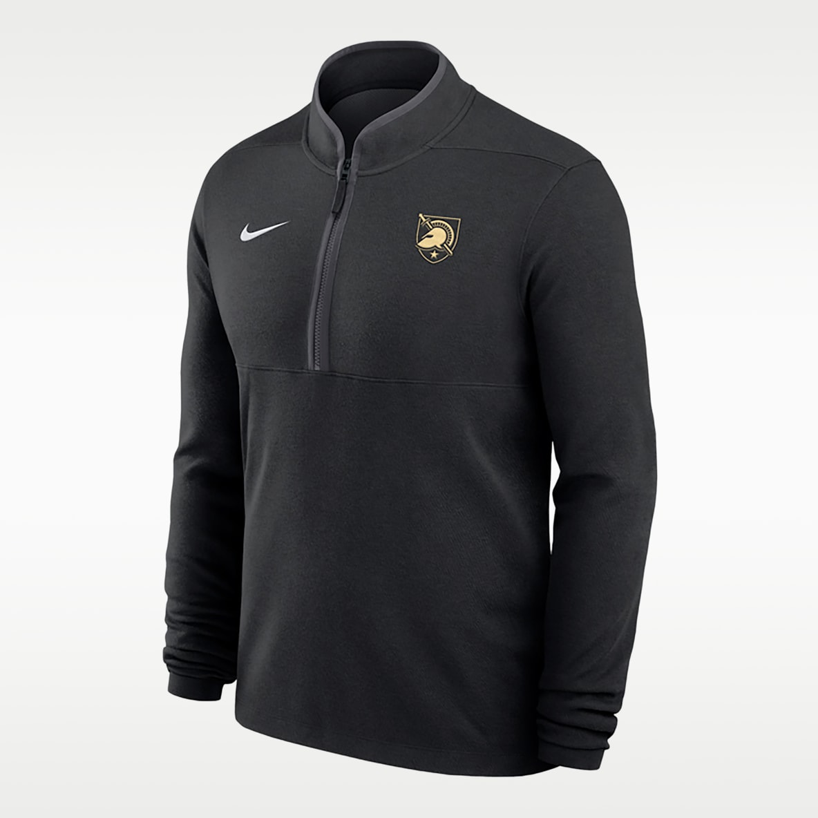 Army Coaches Basketball Victory Playera de manga larga universitaria Nike Dri-FIT de medio cierre para hombre