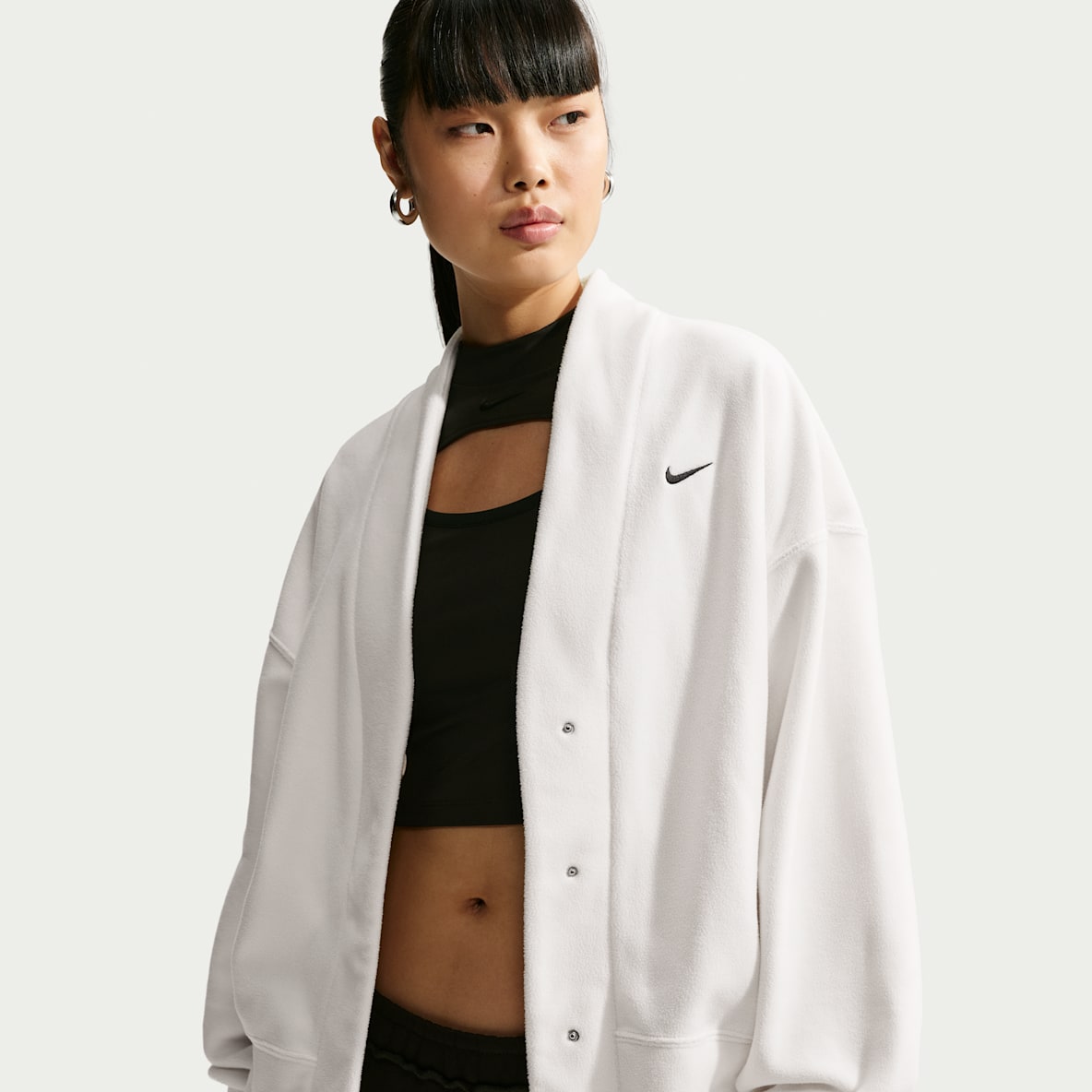 Nike One Cárdigan de tejido Fleece Therma-FIT para mujer