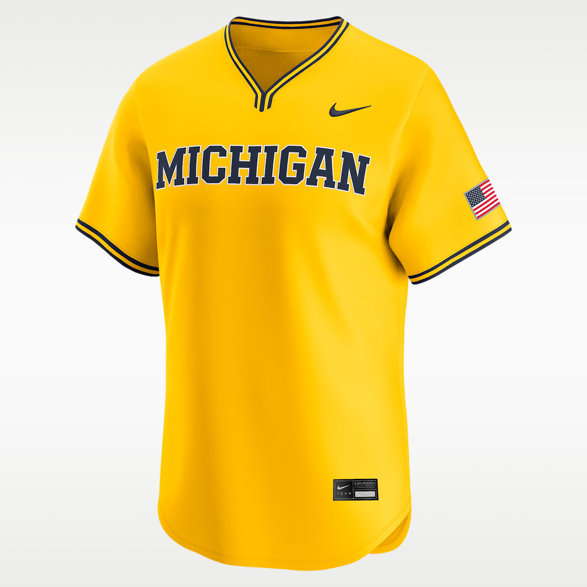 Michigan Wordmark Men's Nike College Limited Baseball Jersey