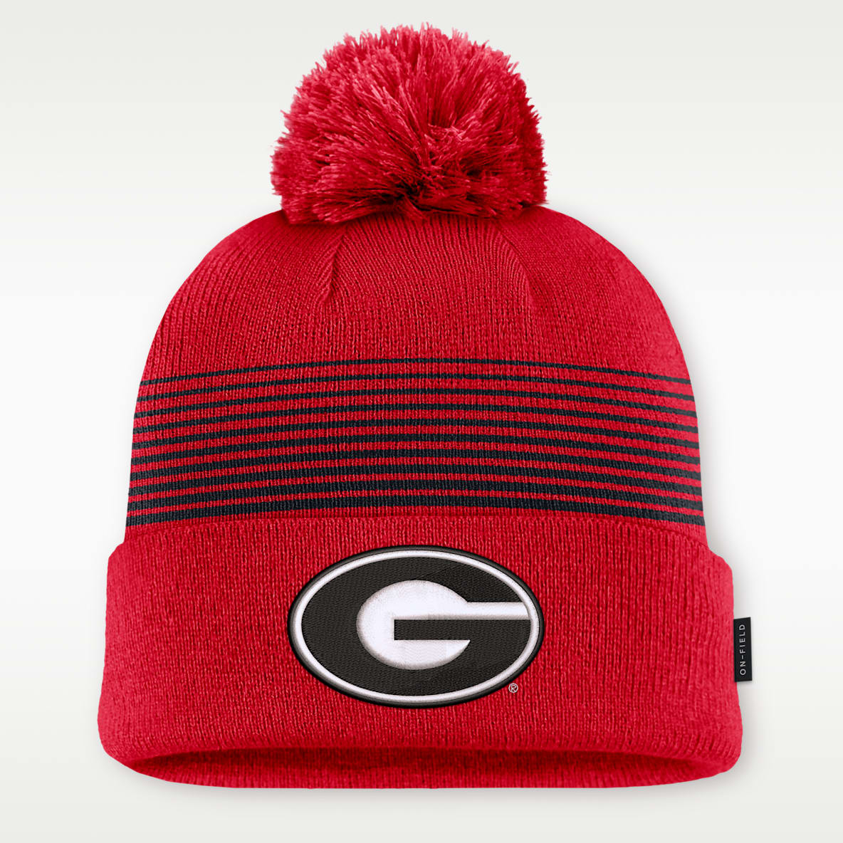 Georgia Sideline Peak Men's Nike College Cuffed Pom Beanie