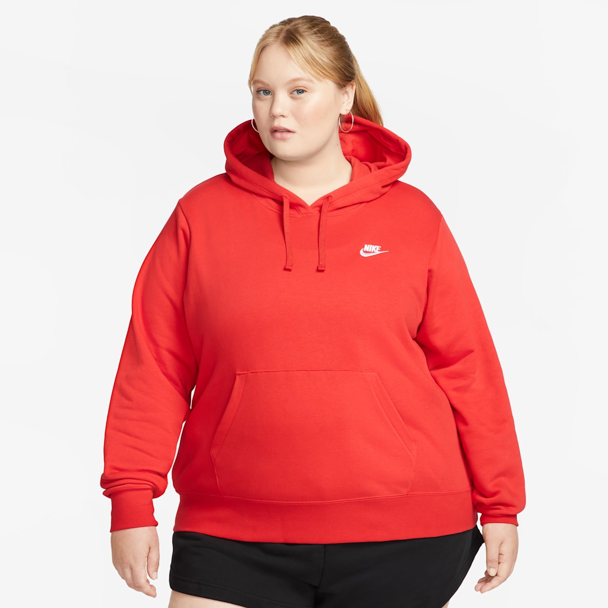 Nike Sportswear Club Fleece Sudadera con gorro sin cierre para mujer (talla grande)